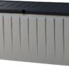 Keter Novel Opbergbox - 340L - 124x55x62.5cm - Grijs -Buitentuinwinkel 1200x693 3