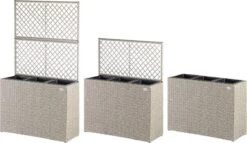 Casaria Polyrattan Bloembak – 3 Bakken Klimophek - Crème 19 Casaria Polyrattan Bloembak – 3 Bakken Klimophek - Crème -Buitentuinwinkel 1200x697