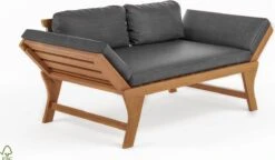 Loungebank Tuin FSC Antraciet – Makkelijk Verstelbaar Lounge Bank Balkon – Tuinbank Lounge Hardhout FSC – Perfecthomeshop -Buitentuinwinkel 1200x702 2