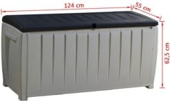 Keter Novel Opbergbox - 340L - 124x55x62.5cm - Grijs 25 Keter Novel Opbergbox - 340L - 124x55x62.5cm - Grijs -Buitentuinwinkel 1200x718 5