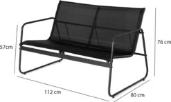 909 Outdoor Tuinset Camilla - 4-delig - Dubbele Zitbank - 2 Stoelen - Tafel - Stalenframe -Buitentuinwinkel 1200x720 8