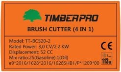 TIMBERPRO - Bosmaaier 2-in-1 - Benzine - Draad En Mes - 52 Cm³ - 3,0 PK. -Buitentuinwinkel 1200x721 5