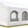 Hoogwaardige Partytent 3x6 M Van 240 G/m² PE Zeil Tuintent Feesttent Waterdicht In Wit