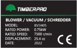 TIMBERPRO - Bladblazer - Benzine - Met Zuig En Versnipperfunctie - Blaassnelheid 225 Km/h - Opvangzak 45 L -Buitentuinwinkel 1200x747 3