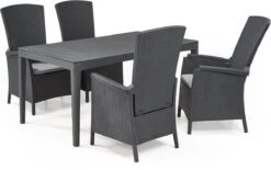 Allibert Vermont Verstelbare Tuinstoel - 64x68x107cm - Grafiet -Buitentuinwinkel 1200x753 5