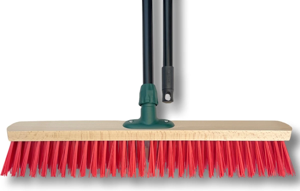 MAUS Classic Bezem Buiten 60cm - Harde PVC Straatbezem Van Hout Met Steel - Made In EU -zeer Robuust 3 MAUS Classic Bezem Buiten 60cm - Harde PVC Straatbezem Van Hout Met Steel - Made In EU -zeer Robuust