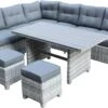Merkloos Rivièra | Loungeset Hoekset Dining Set Tuinset | Wicker | Hoekbank, Hoge Tuintafel, 2 Hockers | 6 Zitplaatsen -Buitentuinwinkel 1200x770 4