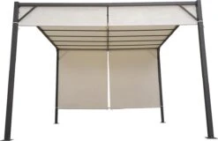 MaxxGarden Pergola - Partytent - Tuinpaviljoen Met één Gesloten Zijkant - 3x3x2,3 M - Cream 10 MaxxGarden Pergola - Partytent - Tuinpaviljoen Met één Gesloten Zijkant - 3x3x2,3 M - Cream -Buitentuinwinkel 1200x776 7