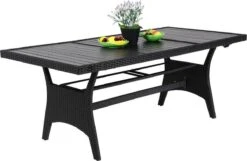 Casaria Polyrattan Tuintafel - WPC Tafelblad 190x90x74 Cm – Zwart 19 Casaria Polyrattan Tuintafel - WPC Tafelblad 190x90x74 Cm – Zwart -Buitentuinwinkel 1200x783 19