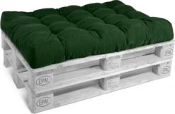 Beautissu Style – Palletkussen Set – 1x Zitkussen 120x80 Cm & 1x Rugkussen 120x40 Cm – Donker Groen -Buitentuinwinkel 1200x787 3