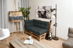 Beautissu Style – Palletkussen Set – 1x Zitkussen 120x80 Cm & 1x Rugkussen 120x40 Cm – Graphiet Grijs -Buitentuinwinkel 1200x793 6