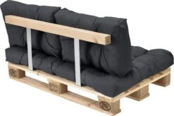 Merkloos En.casa Zitkussen Palletbank - 120 X 80 X 12 Cm - Donkergrijs -Buitentuinwinkel 1200x796 14