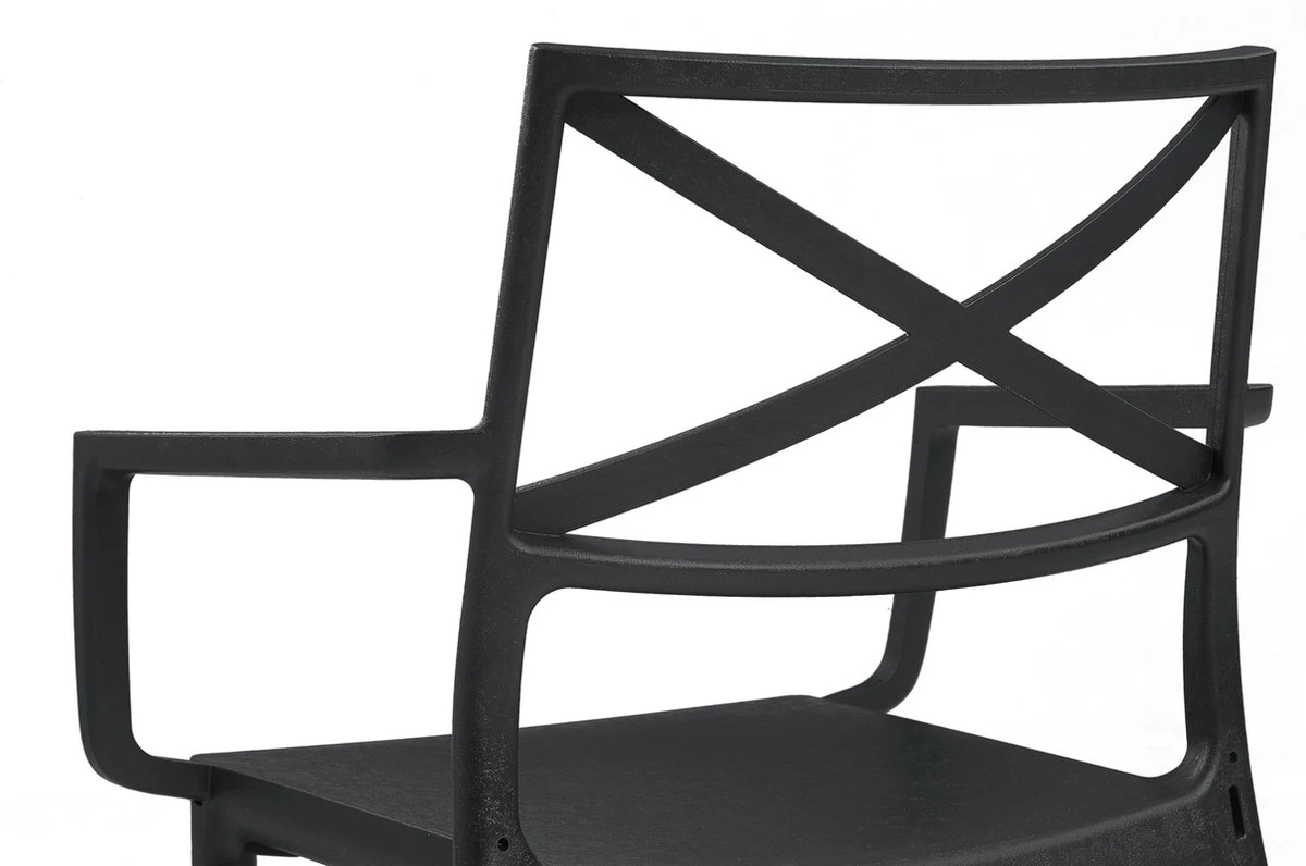 Keter Metalix Tuinstoelen - 4 Stuks - 53,3x60,2x81,3 Cm - Zwart 6 Keter Metalix Tuinstoelen - 4 Stuks - 53,3x60,2x81,3 Cm - Zwart - Afbeelding 4