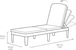 Allibert Jaipur Ligbed - 58x187,5x29 Cm - Grafiet -Buitentuinwinkel 1200x796 16