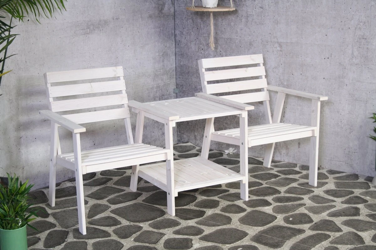 Tuinbank - Romeo Tete A Tete - Wit - 170cm 6 Tuinbank - Romeo Tete A Tete - Wit - 170cm - Afbeelding 4