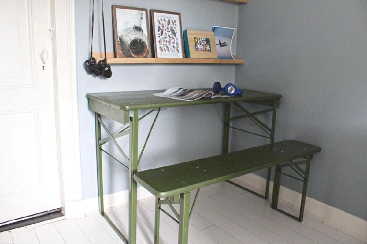 MaximaVida Inklapbare Biertafel Berlijn 120 X 50 Cm Olijfgroen - FSC Hout 10 MaximaVida Inklapbare Biertafel Berlijn 120 X 50 Cm Olijfgroen - FSC Hout - Afbeelding 8