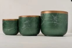 Bloempotten Binnen - Keramiek - Gouden Rand - Bloempot Buiten - Afvoergat 24 Cm - Groen – Groot -Buitentuinwinkel 1200x800 153
