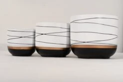 Bloempotten Binnen - Keramiek - Gouden Rand - Bloempot Buiten - Afvoergat 24 Cm - Wit Zwart – Groot -Buitentuinwinkel 1200x800 154