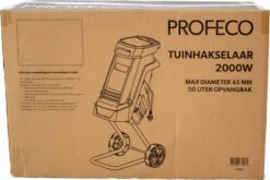 Profeco Stille Hakselaar 2000W - Tuinhakselaar - Versnipperaar Voor 45mm Takdikte - Incl. 50 Liter Opvangzak En Veilige Duwstok -Buitentuinwinkel 1200x800 193