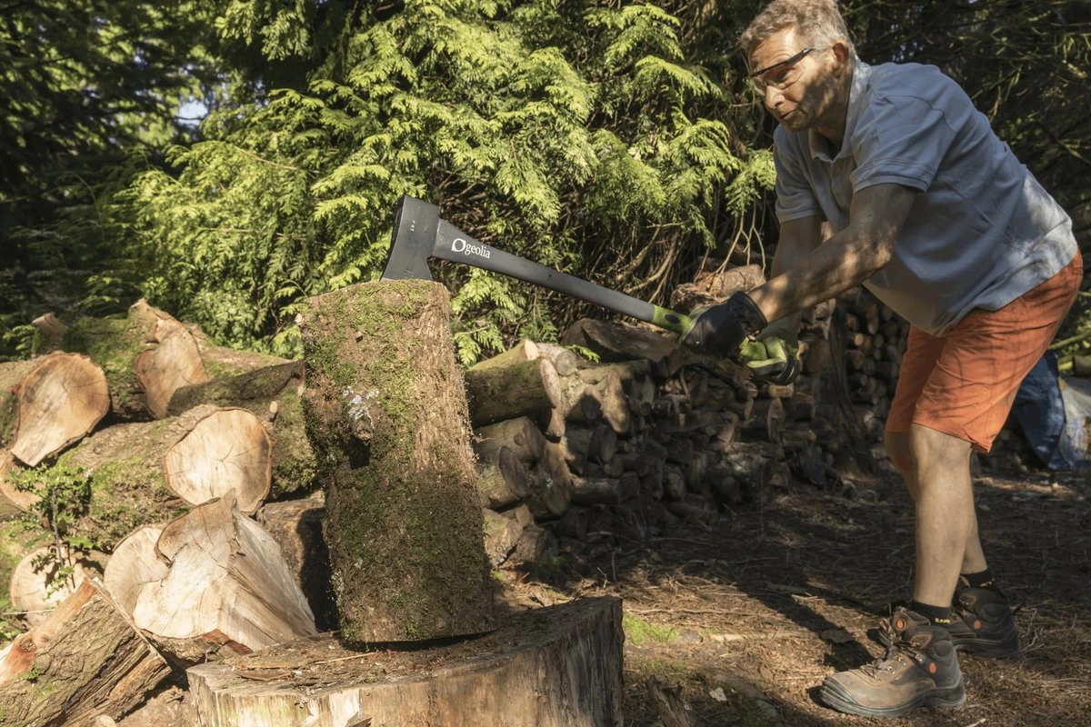 GEOLIA - Bijl - Bijl - Staal - Glasvezelsteel - 2,2 Kg Met Een Stalen Kop Van 1,6 Kg - Bijlen - Grote Bijl - Kloofhamer - Kloofbijl - Kloofbijl 8 GEOLIA - Bijl - Bijl - Staal - Glasvezelsteel - 2,2 Kg Met Een Stalen Kop Van 1,6 Kg - Bijlen - Grote Bijl - Kloofhamer - Kloofbijl - Kloofbijl - Afbeelding 6