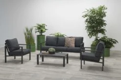 Garden Impressions Durban Loungeset - 4-delig - Zwart -Buitentuinwinkel 1200x800 583