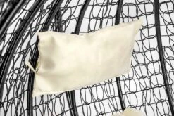 Hangstoel - Ei Stoel - Met Frame - Zwart Beige - Tot 125 Kg -Buitentuinwinkel 1200x800 626
