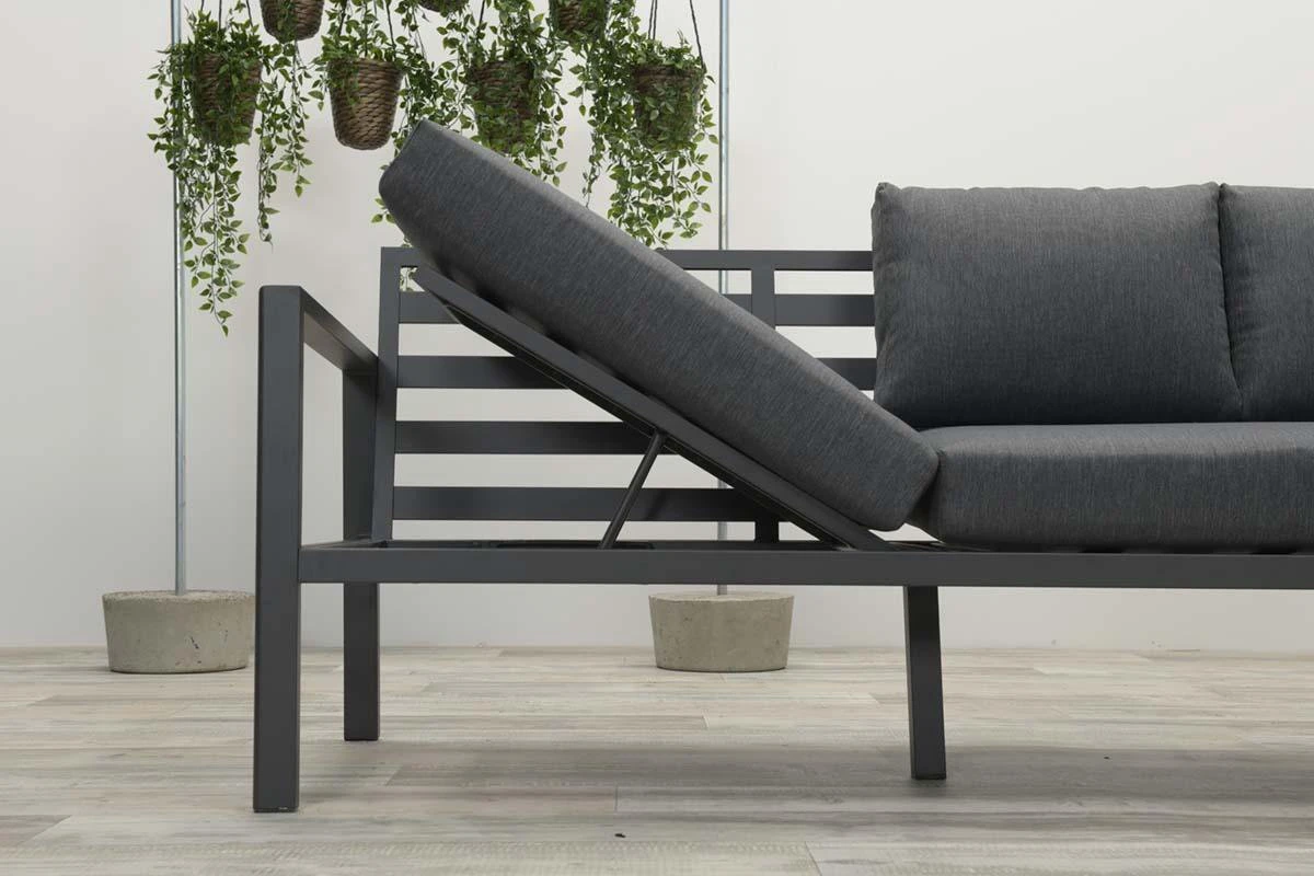 Garden Impressions Lexinton Loungeset - Verstelbaar - Aluminium - Zwart 12 Garden Impressions Lexinton Loungeset - Verstelbaar - Aluminium - Zwart - Afbeelding 10