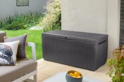 Opbergbox Tuin - Kussenbox Waterdicht - Bruin - Zitbox Kussenbox Voor Buiten - Voor Tuinmeubelen - Tuinkussens - Opberg Tuin - Kussenboxen - XL - Groot - 305 Liter -Buitentuinwinkel 1200x800 799