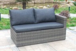 MaxxGarden Loungeset – Rattan Hoekset - 4 Persoons - Incl. Salontafel - Grijs -Buitentuinwinkel 1200x800 858