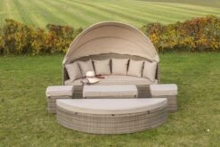 Merkloos Zonneeiland, Beige, Loveseat, Relax-eiland, Loungebed, Ligbed, Loungeset,"Riva" -Buitentuinwinkel 1200x800 870
