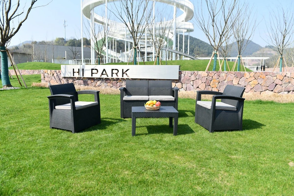 MaxxGarden Rattan Loungeset - 4 Persoons Zithoek - Design Wicker Tuinset 7 MaxxGarden Rattan Loungeset - 4 Persoons Zithoek - Design Wicker Tuinset - Afbeelding 5