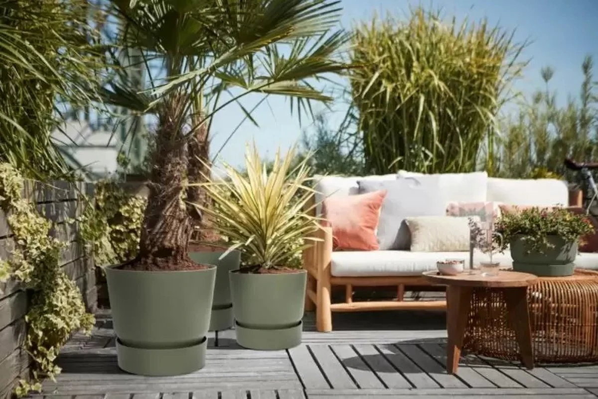 Elho Greenville Rond 30 - Grote Bloempot Voor Buiten - Gemaakt Van Gereycled Plastic - Ø 29.5 X H 27.8 Cm - Blad Groen 17 Elho Greenville Rond 30 - Grote Bloempot Voor Buiten - Gemaakt Van Gereycled Plastic - Ø 29.5 X H 27.8 Cm - Blad Groen - Afbeelding 15