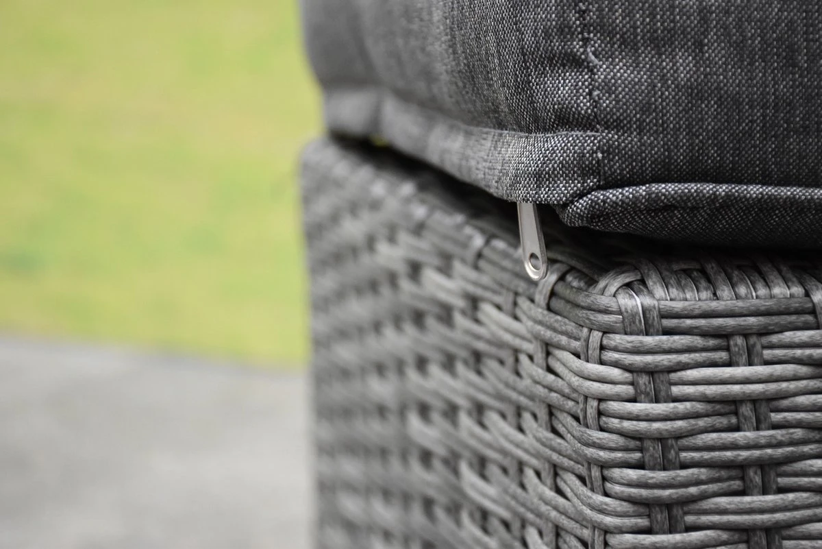 New Castle Stoel-bank Dining Loungeset 6-delig Antraciet 6 New Castle Stoel-bank Dining Loungeset 6-delig Antraciet - Afbeelding 4