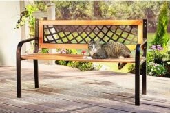 Relaxwonen - Tuinbank - FSC Hout - Metalen Frame - Trend 2023 -Buitentuinwinkel 1200x804 7