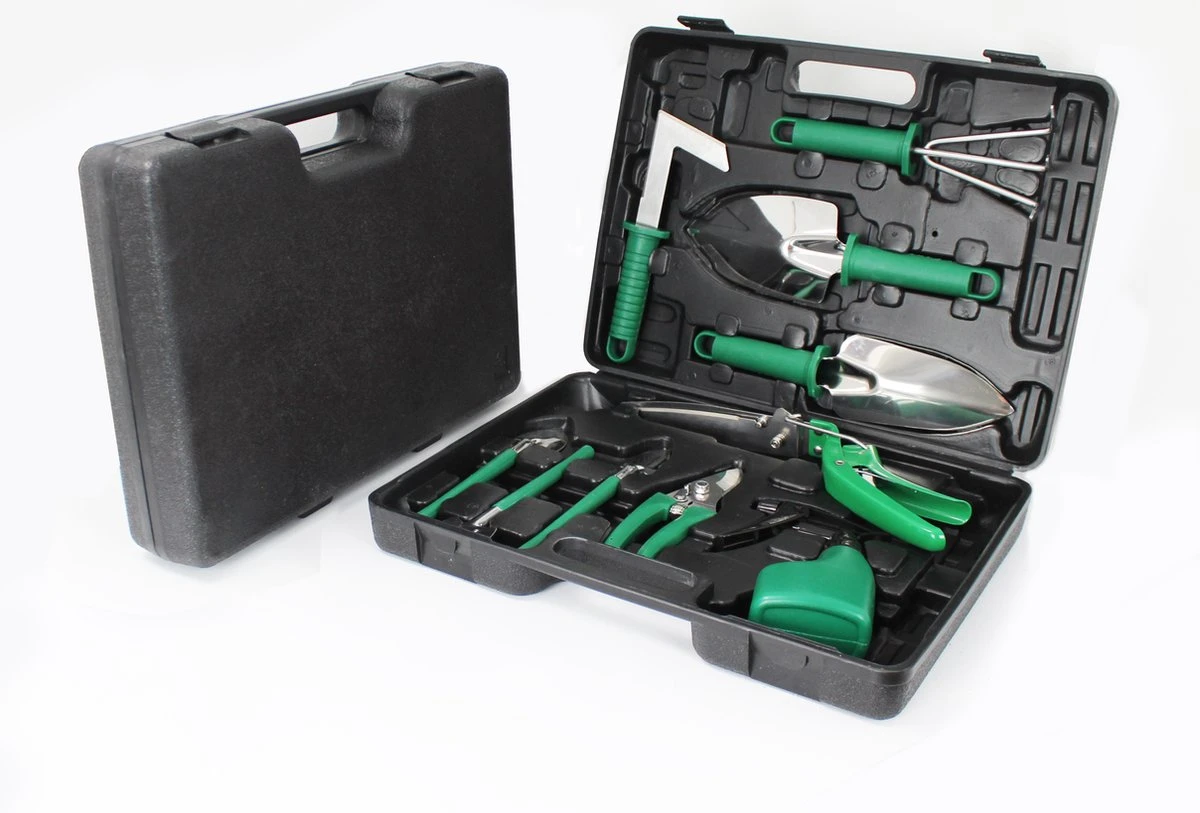 Tuingereedschap Set Tuinierset 10 Delig - Snoeischaar Tuinschaar Bloemenschaar Tuinschepje Plantenspuit Handhark 12 Tuingereedschap Set Tuinierset 10 Delig - Snoeischaar Tuinschaar Bloemenschaar Tuinschepje Plantenspuit Handhark - Afbeelding 10