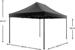 Easy Up 3x4,5m Zwart Luxe Partytent Opvouwbaar -Buitentuinwinkel 1200x813 13
