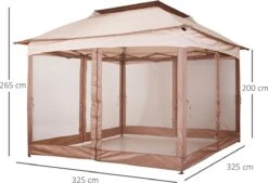 Outsunny Paviljoen Met Zijwanden Partytent Tuintent Popup 3,25 X 3,25 M Khaki 840-166 22 Outsunny Paviljoen Met Zijwanden Partytent Tuintent Popup 3,25 X 3,25 M Khaki 840-166 -Buitentuinwinkel 1200x820 20