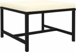 VidaXL 4-delige Loungeset Met Kussens Poly Rattan Zwart -Buitentuinwinkel 1200x827 8