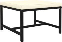 VidaXL 4-delige Loungeset Met Kussens Poly Rattan Zwart -Buitentuinwinkel 1200x827 9