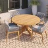 Tuindeco - Ronde Tuintafel - Massief Teak Hout - 150 Cm - Voor Buiten! -Buitentuinwinkel 1200x831 6