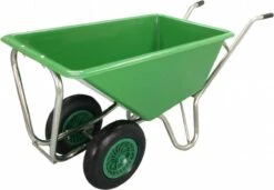 Kruiwagen Met Dubbel Luchtwiel Stal Eco Groen 160 Liter -Buitentuinwinkel 1200x833 3