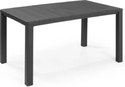 Alice's Garden Tuinset Julie/Elisa - 147x90x74cm - 6 Stoelen - Kunsthars - Grafietkleur -Buitentuinwinkel 1200x836 4