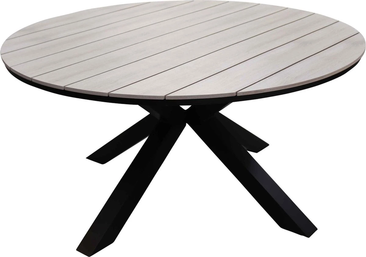 Ronde Tuintafel Cyprus ø120cm | Wood | Polywood & Aluminium 3 Ronde Tuintafel Cyprus ø120cm | Wood | Polywood & Aluminium