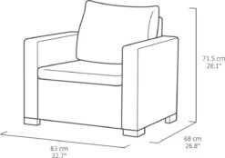 Allibert California Loungeset - 5 Personen - Cappuccino -Buitentuinwinkel 1200x847 12