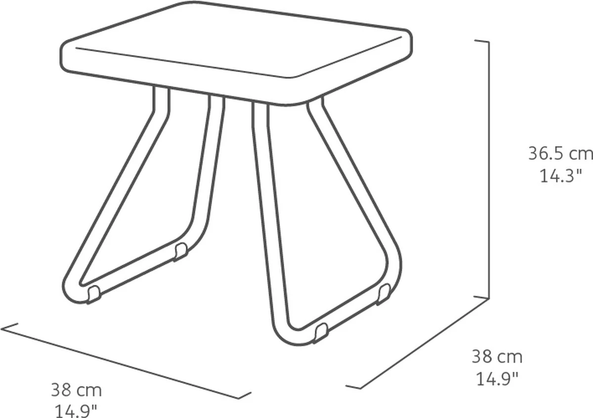 Keter Rio Balkonset - 3 Delig - Grafiet 6 Keter Rio Balkonset - 3 Delig - Grafiet - Afbeelding 4