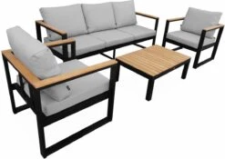 Loungeset 5 Plaatsen Van Aluminium En Eucalyptus – NAZCA – Antraciet Structuur, Lichtgrijs Kussens 23 Loungeset 5 Plaatsen Van Aluminium En Eucalyptus – NAZCA – Antraciet Structuur, Lichtgrijs Kussens -Buitentuinwinkel 1200x850 6
