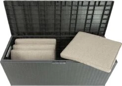 Verrijdbare Tuinkussen Opbergbox - Rattan Look - Zwart - 350 Liter -Buitentuinwinkel 1200x850 9