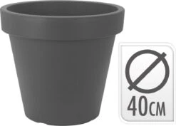 Kunststof Bloempot Antraciet Ø40 Cm - Hoogte 35 Cm -Buitentuinwinkel 1200x861 5
