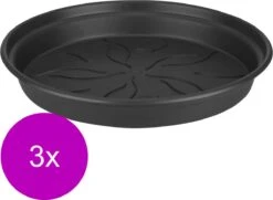 Elho Green Basics Schotel - Plantenschotels - 3 X 14 Cm Zwart -Buitentuinwinkel 1200x879 6