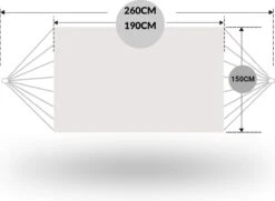 Dubbele Hangmat Rood - 1 Of 2 Persoons - Lig Oppervlak 190x150cm - Lengte 260cm -Buitentuinwinkel 1200x880 10
